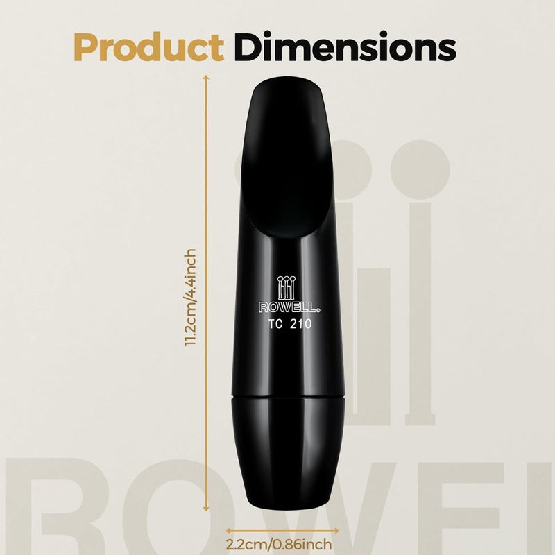 ROWell Classic Tenor Saxophone Mouthpiece Professional Sax Mouthpiece Rich & Warm Tone Concert Band Mouthpiece for Students & Pros Ideal for Classical Music, Wind Orchestra, Chamber Music - Image 5
